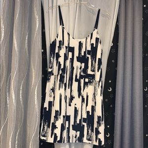 Brand new Aqua: Navy white printed dress